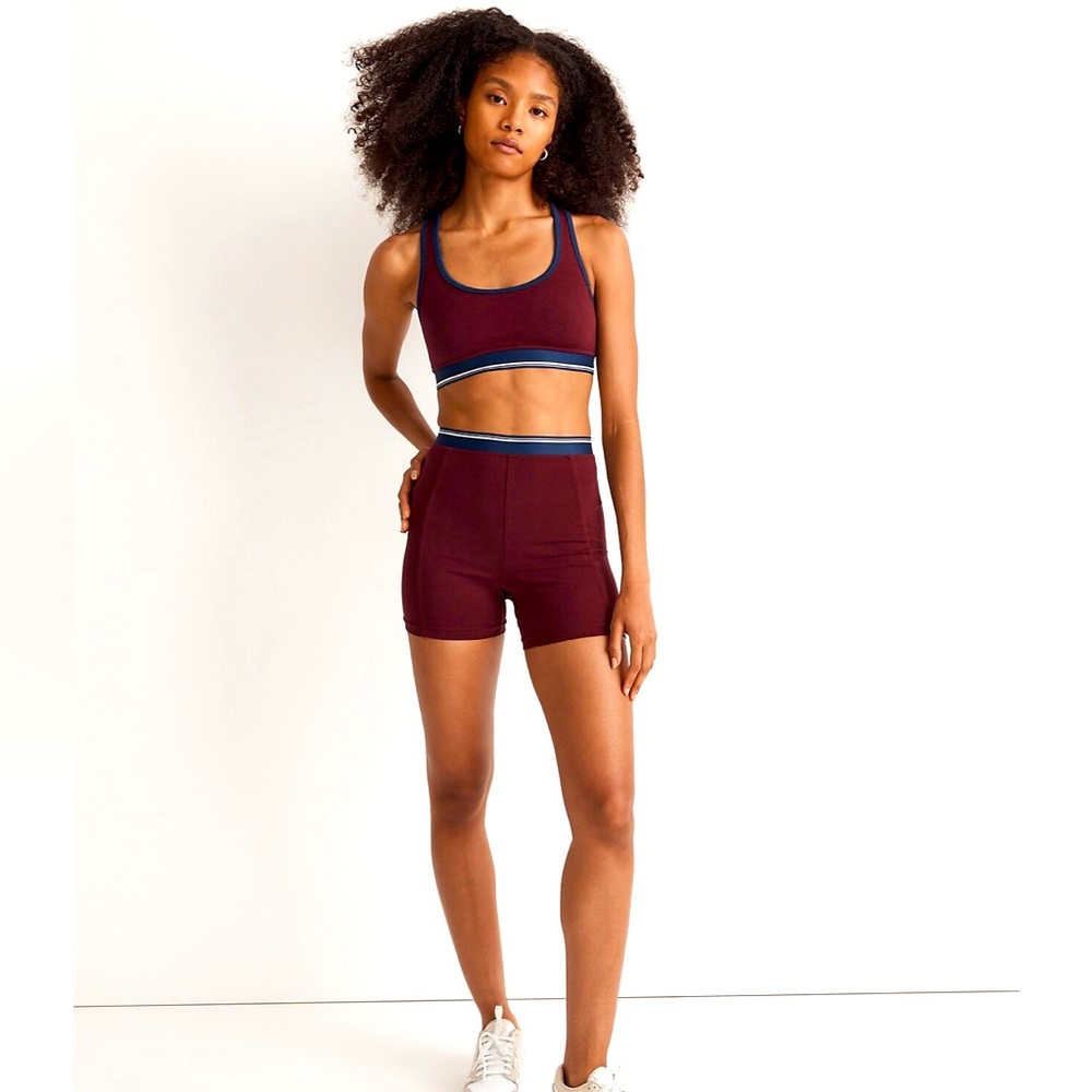 Madewell Bralette and Biker shorts set sz S
